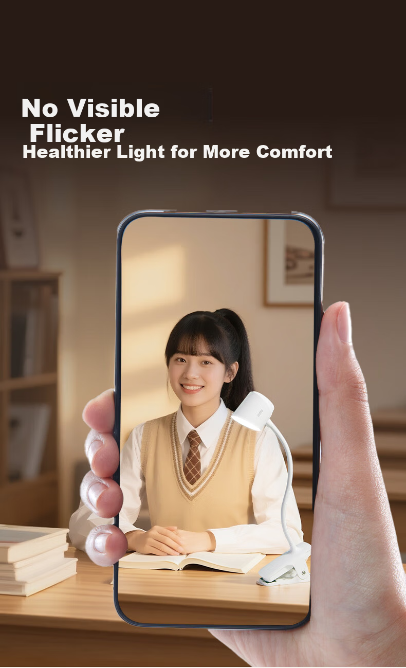 Sansi LED Desk Lamp Eye Protection Study Lamp Bedside Lamp Bedroom Dormitory Reading Clip Light Dual Use 4W 7