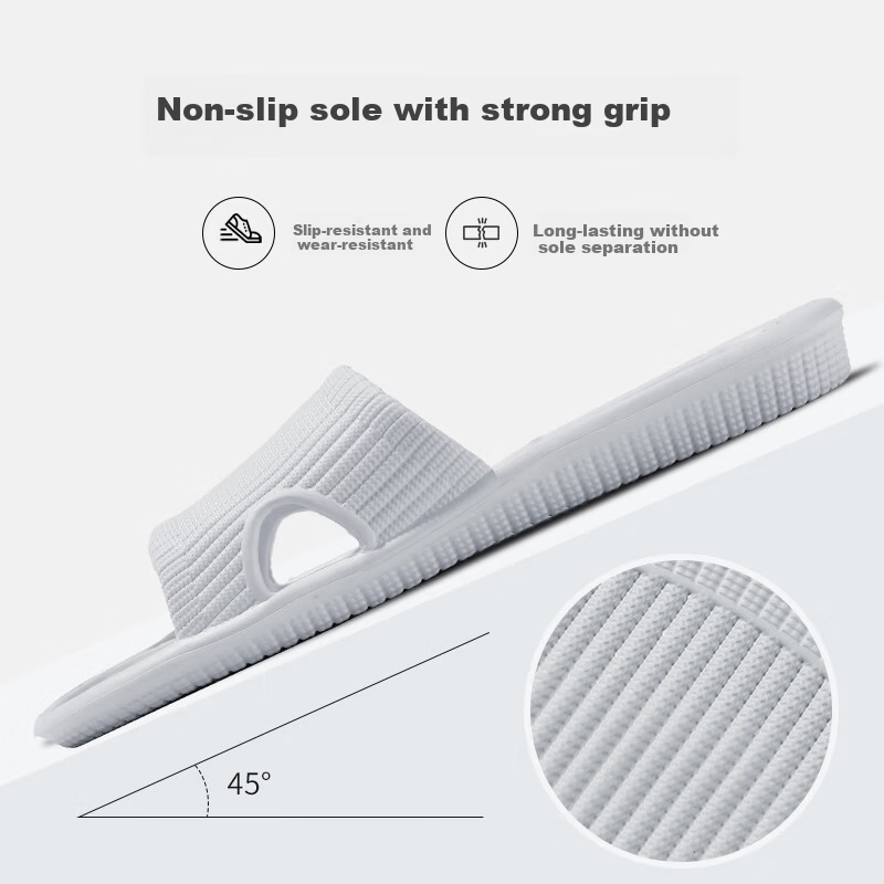 FOOTOPPO Men's Summer Slippers Home Indoor Soft Sole Non-Slip Bathroom Shower Slippers for Men and Women