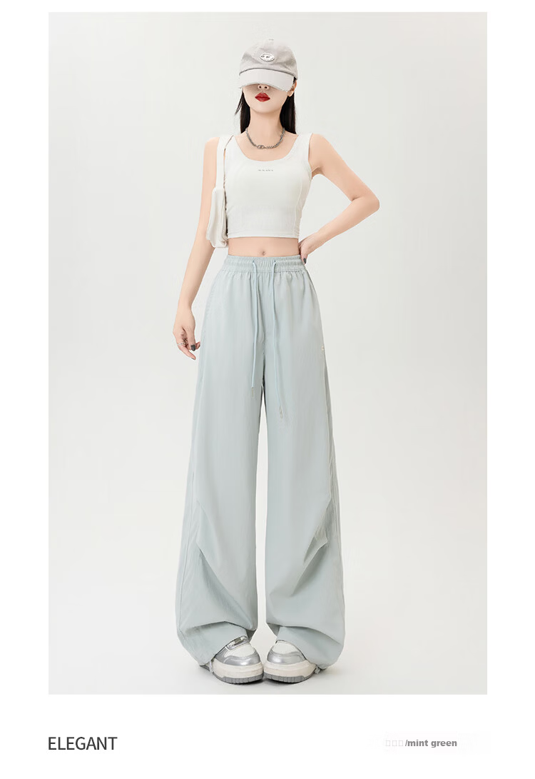 BOPRUIEY Women's Quick-Dry Work Pants 2025 New Autumn Curved Blade Pants American Casual Sports Loose Wide-Leg Pants 21