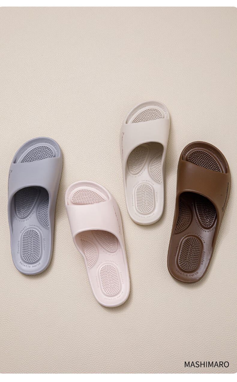 MashiMaro Women's Home Bathroom Shower Massage Sole Non-Slip Slippers Men's Sandals 12