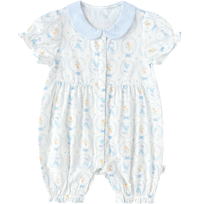 Balabala【balaOne】Baby Romper Infant Jumpsuit Girls 2026 Fresh Sweet Cute