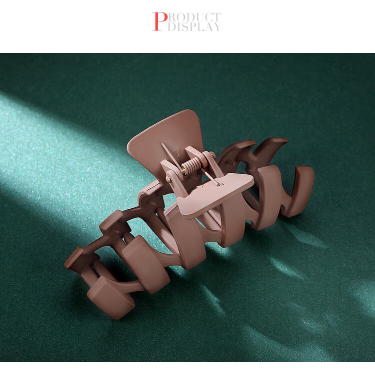 CHIMERA Versatile Hair Clip for Women's Back of Head, Large Shark Clip for Bun Hairstyle, Matte Wavy Claw Clip 7