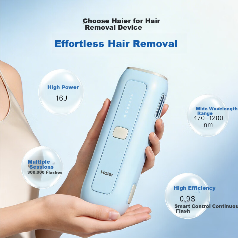 Haier Sapphire Ice Point Technology Home Hair Removal Device Full Body Underarm Face Private Area Unisex Hair Removal Beauty Instrument 38 Sessions Gift for Girlfriend YT603 - Beginner Recommended