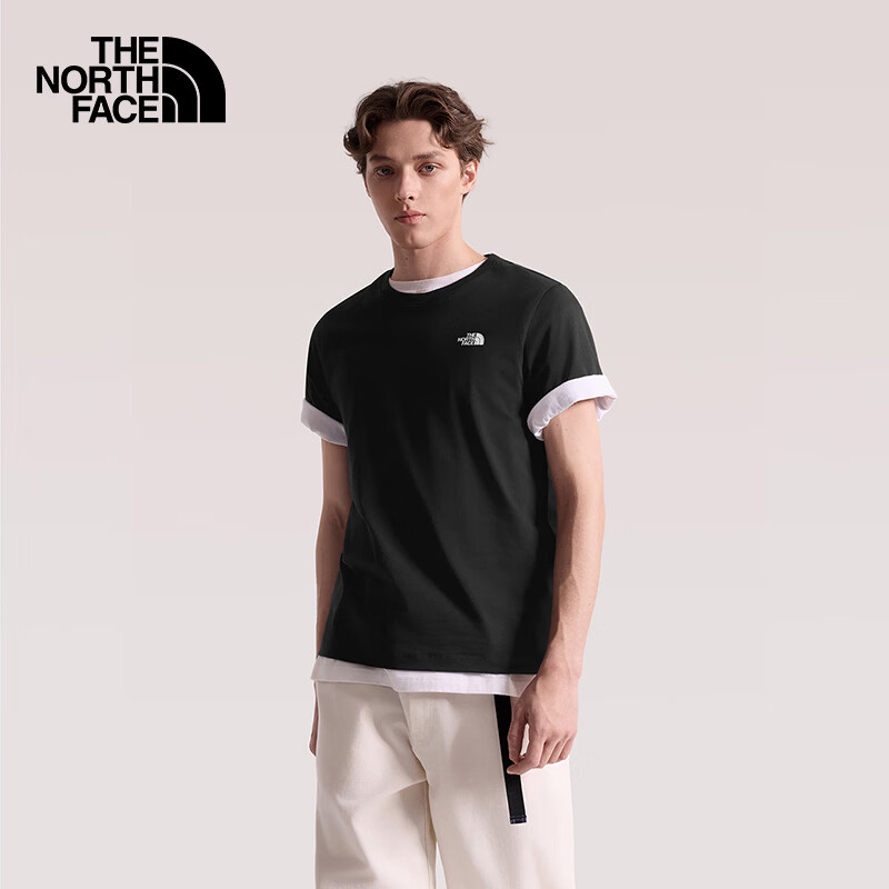 The North Face Unisex Printed Short Sleeve T-Shirt Outdoor Breathable Gray 0TI 2XL