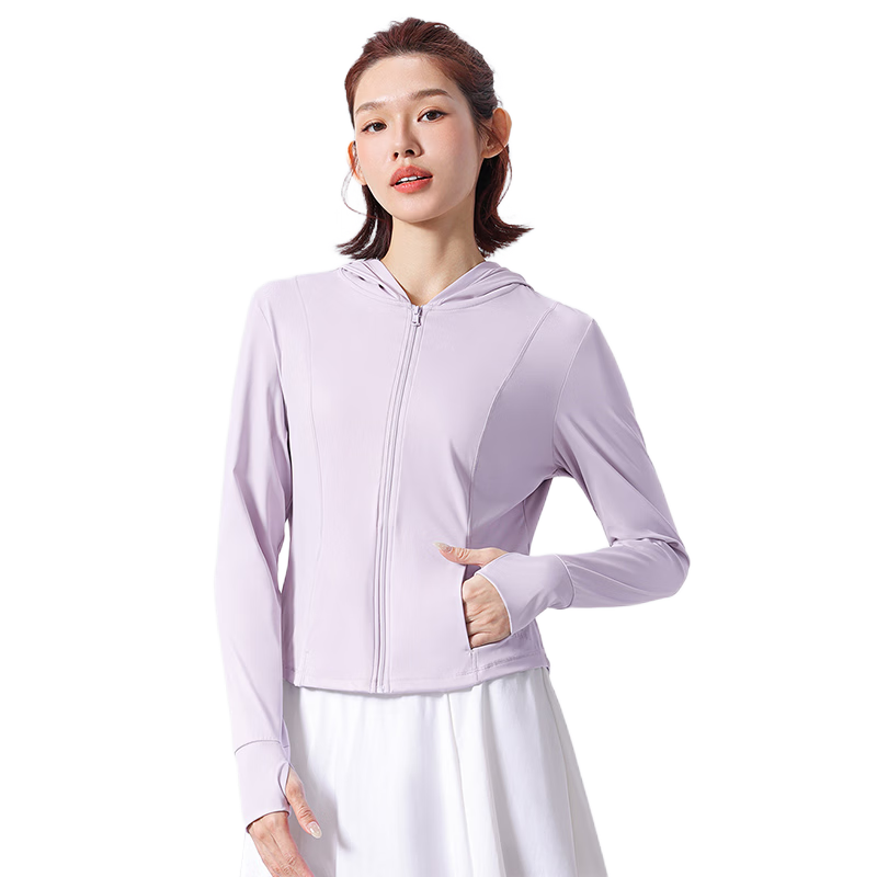 CAMEL Quick-Dry Sun Protection Jacket for Women, Original Yarn Ice-Feel Outdoor Sports Hoodie, Slim-Fit New Summer Top Coat