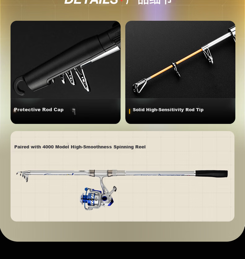 GW 2.7m Sea Fishing Rod Heavy Duty Casting Rod Super Hard Long Distance Lake and Reservoir Fishing Rod 3