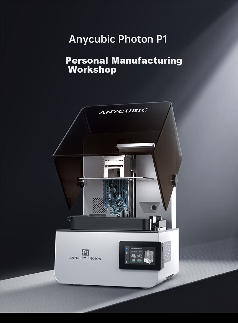 ANYCUBIC P1 Standalone Standard UV Curing 3D Printer Dual Material Slots Dual Color Support High Viscosity Resin Industrial Ball Screw 1