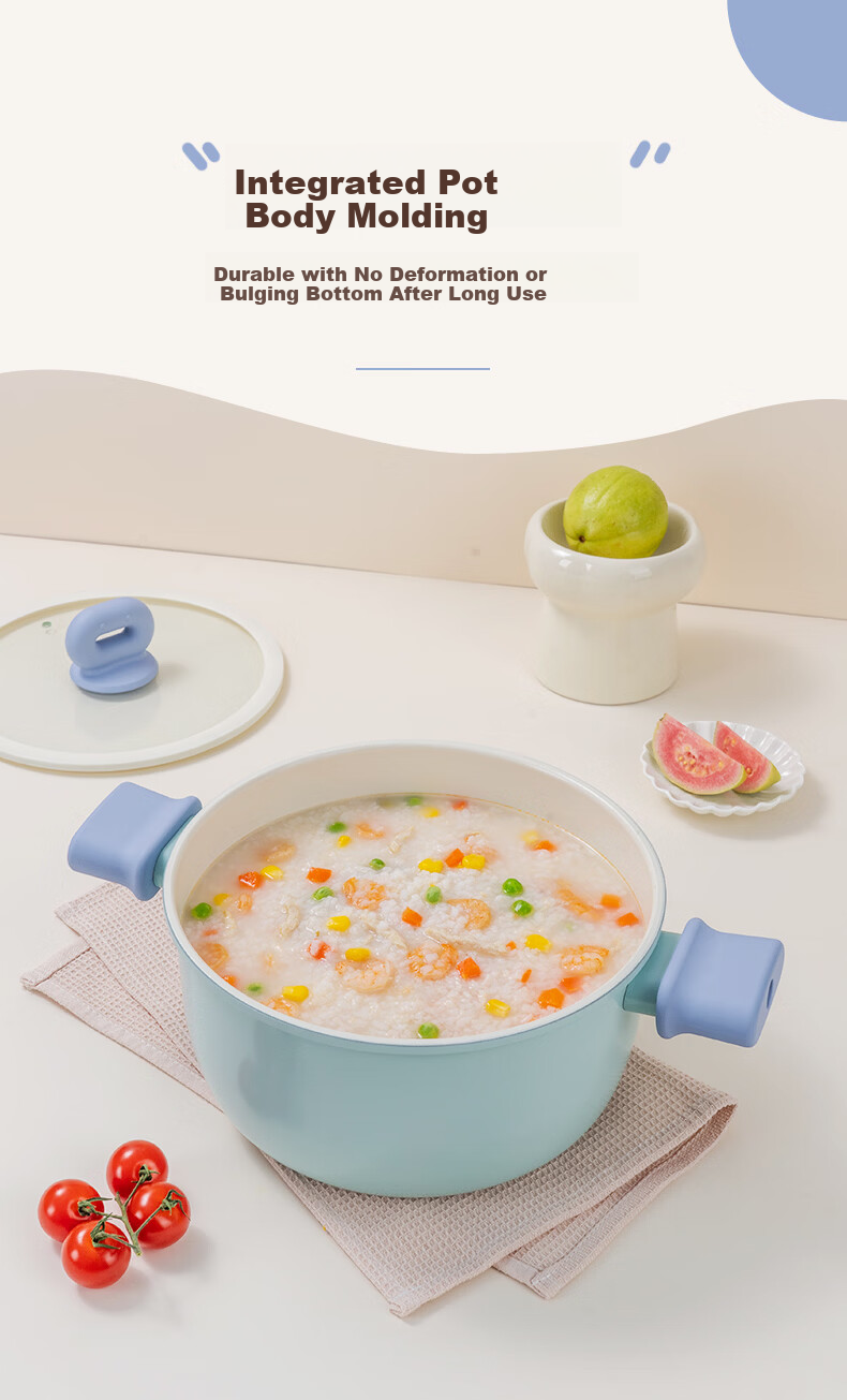 Sacon Large Capacity Ceramic Non-Stick Soup Pot Milk Pot Household Steaming Cooking Stewing Baby Food Pot Porridge Stew Soup Stove Universal 26cm 6