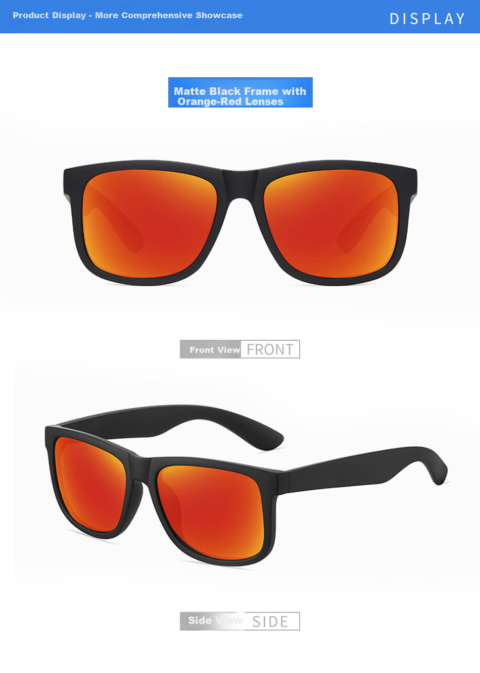DRATRA Polarized Sunglasses Unisex Large Frame UV Protection Fishing Outdoor Sports Fashion Trendy Sunglasses 8