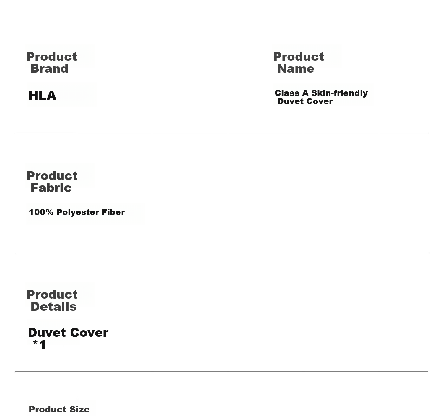 HLA Class A Antibacterial Washable Cotton Duvet Cover 1.5m x 2m Single Piece Bedding Skin-friendly Duvet Cover Sky Blue + Light Gray 18