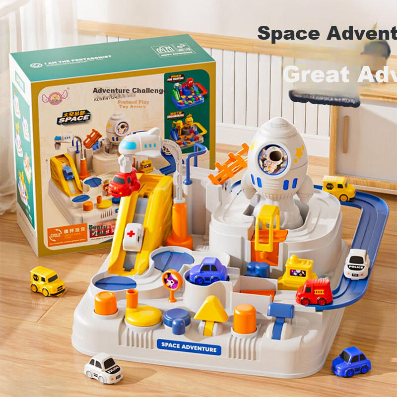 Zixiaxianzi Adventure Parking Lot Educational Toy for Children, Baby Track Car Model, Gift for Boys Aged 0-1 Years Old