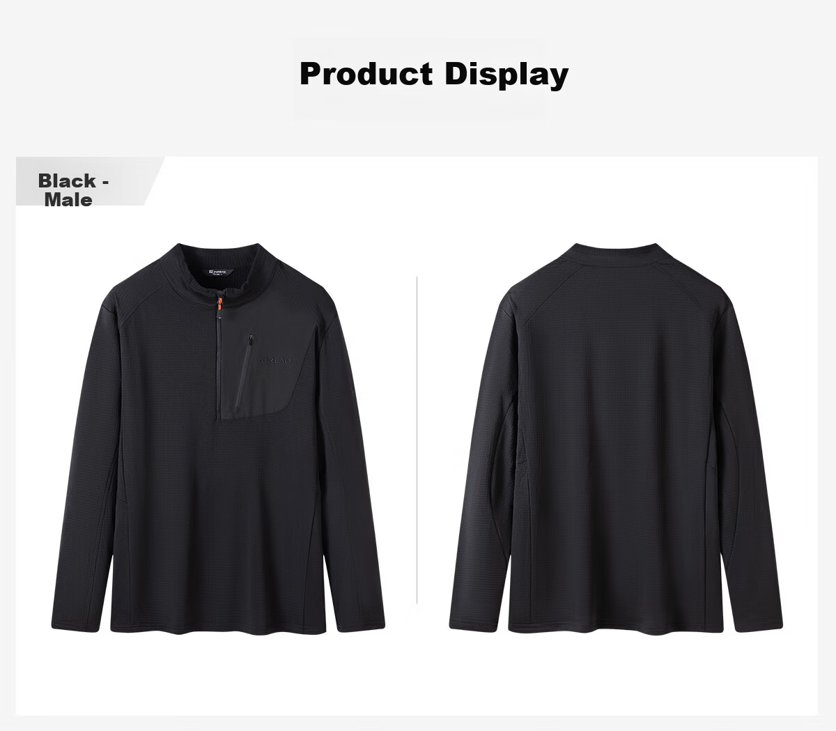 TOREAD Fleece Jacket 25 Autumn Winter Lightweight Pullover Anti-Static Warm Casual Base Layer TACCAN91005 17