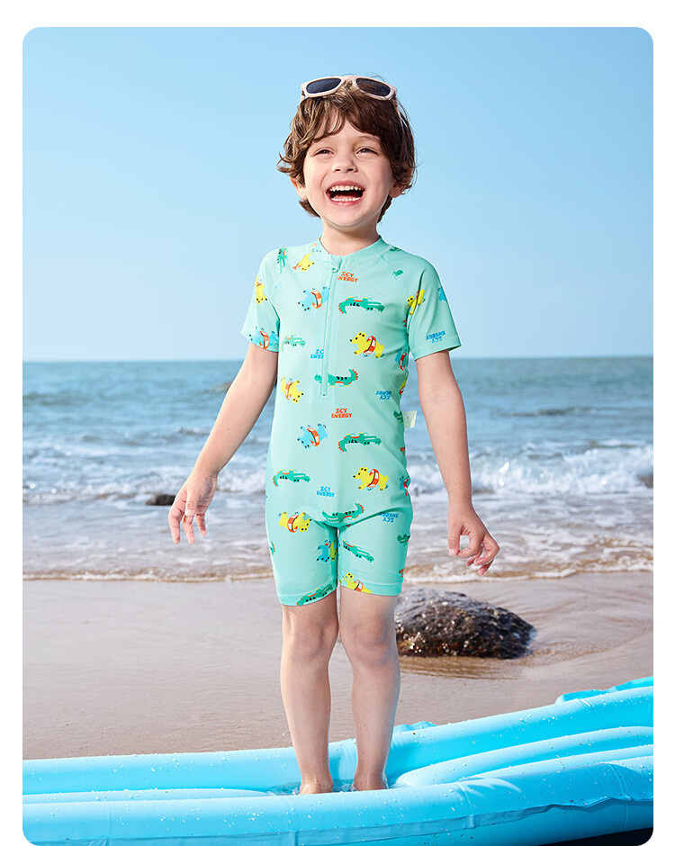 Balabala Kids Swimwear Boys Girls Baby 2026 Summer New Two-Piece Sunscreen Chlorine-Resistant Cartoon Swimsuit Set 30