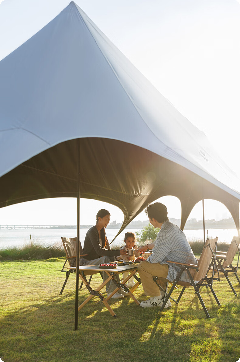 Shanfei Liuhe Swallowtail Canopy Windproof Blackout Outdoor Camping Sunshade Quick Setup Lazy Canopy Tent Awning 19