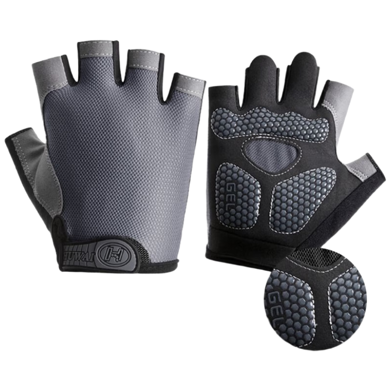Chegui Mu Cycling Gloves Fitness Sports Sweat-Absorbing Men's Half-Finger Anti-Slip Training Workout Gloves XL