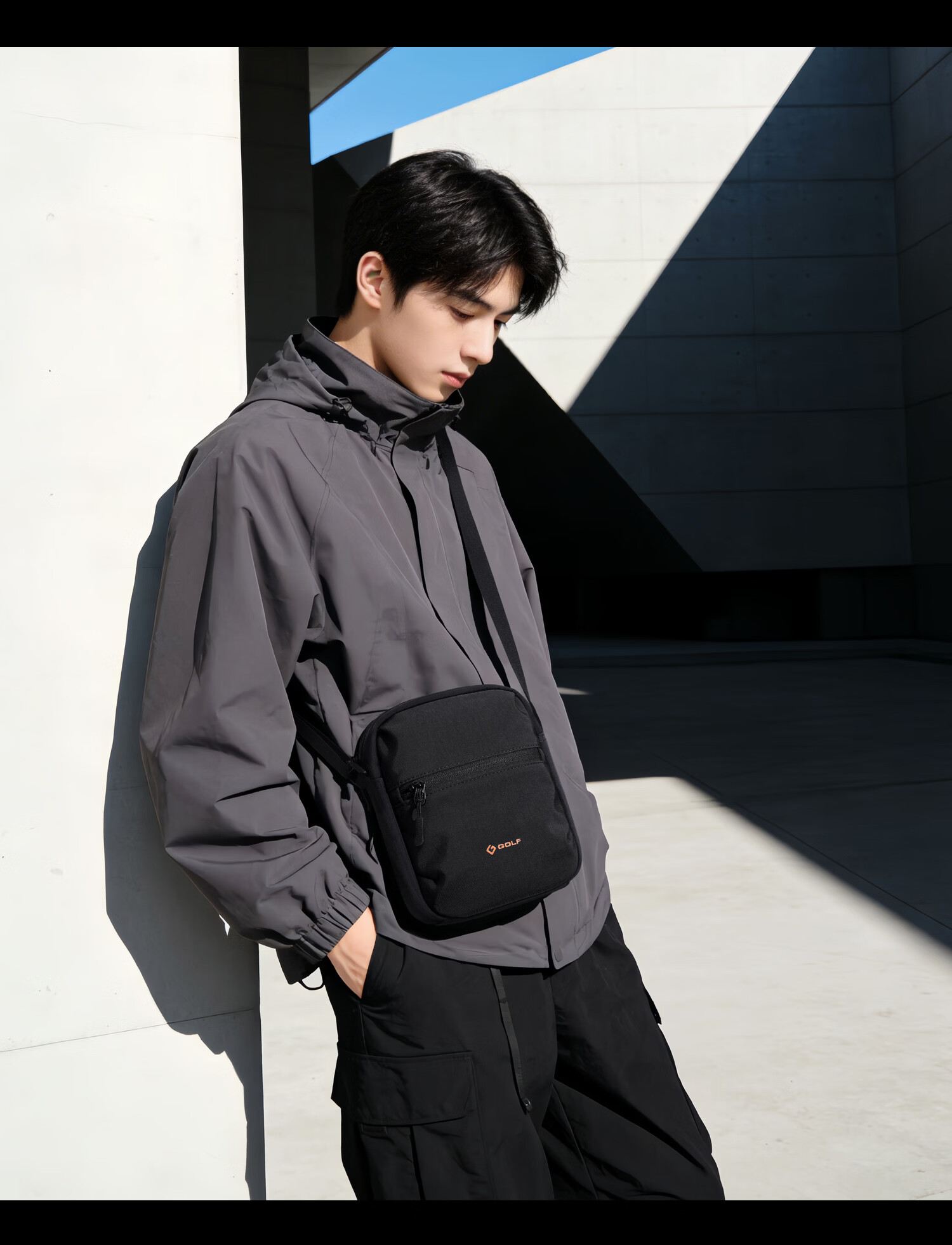 GOLF Men's Lightweight Single Shoulder Crossbody Bag iPad Phone Casual Sports Cycling Small Shoulder Bag for Women 15