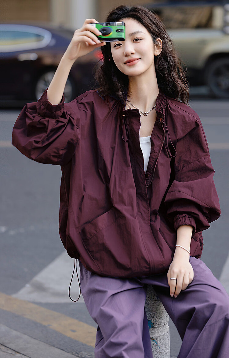 Demana Casual Easy-Care Spring Autumn Lightweight Outdoor Design Loose Fit Drop Shoulder Petite Slimming Women's Jacket 14