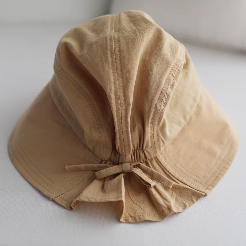Lagur Casual Lightweight Breathable Cotton Japanese Style Fisherman Hat Women Summer Sun Protection Sunshade Cap Spring Wheat Color