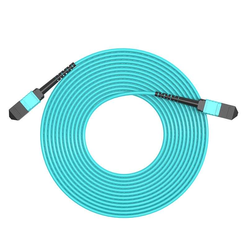 Nokoxin 3-Meter Engineering Telecom-Grade MPO-MPO Female Connector, Multi-Mode 8-Core OM3 Bundled Data Center Server Optical Module, MTP Fiber Optic Cable, 40G/100G