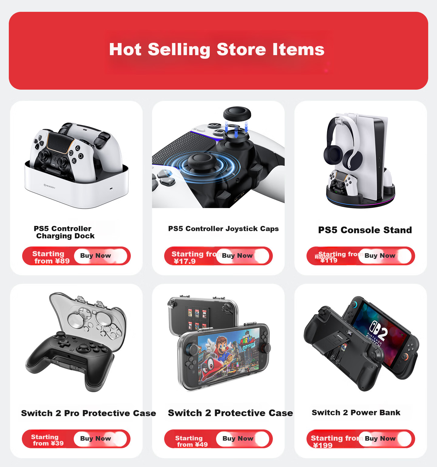 NEWDERY PS Portal Charging Dock Station for PS5 Portal with RGB Gaming Lights Magnetic Base Accessory 1