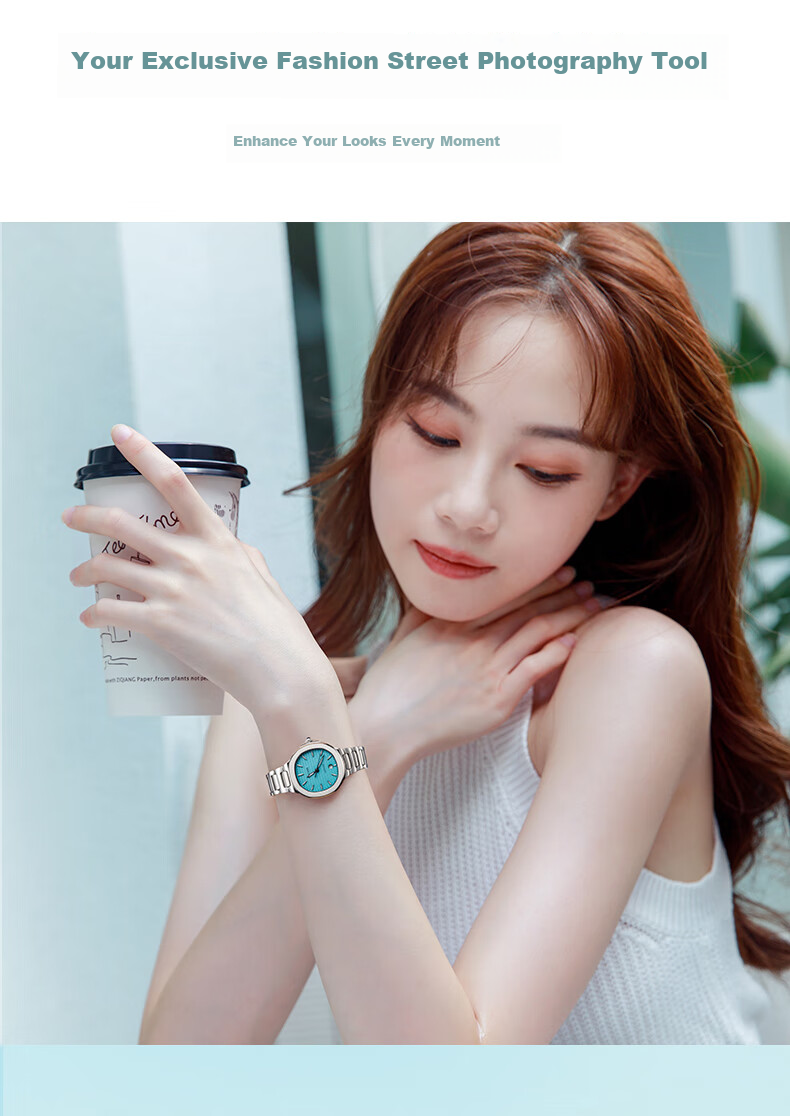 EBOHR Women's Diamond-Studded Luxury Quartz Steel Band Watch for Women, Niche Brand Ladies' Watch, Valentine's Day Birthday Gift 12