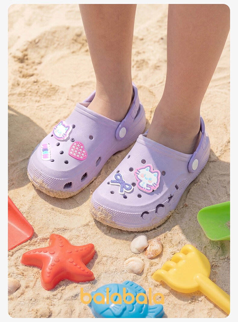 Balabala Kids Summer Clog Sandals Girls Outdoor Cartoon Bath Slippers Boys Home Large Kids Beach Shoes 16