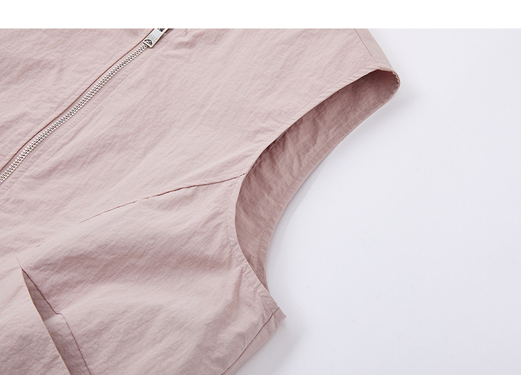 Demana [Three-Proof Black Technology] Spring Outdoor Curved Seam Sleeveless Pocket Loose Fit Petite Women's Vest Jacket 13