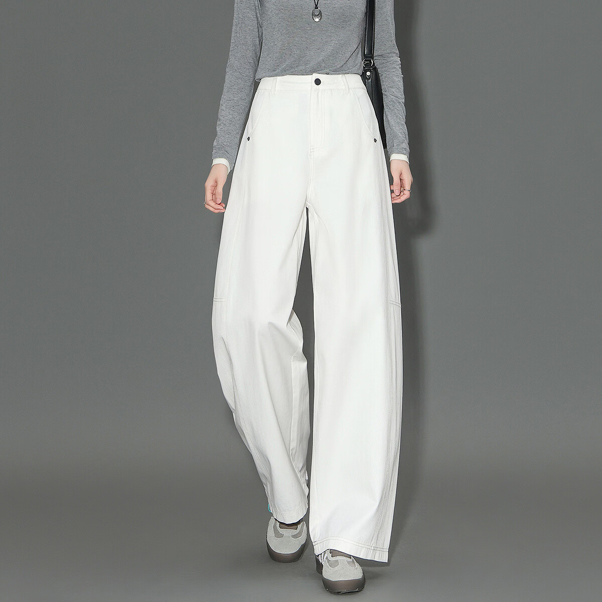 Demana [Cloud Oxygen Cotton Series] Spring Pear-Shaped Comfortable Wide-Leg Pants Loose Slim Fit Petite Casual Pants for Women Premium Style