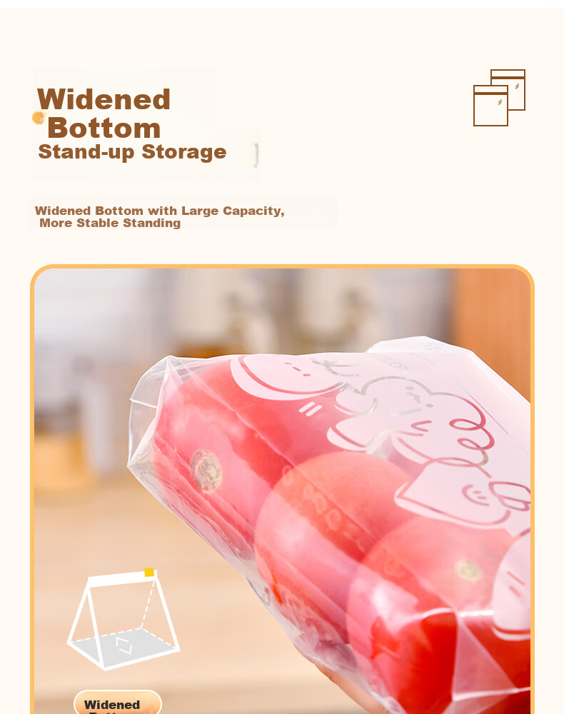 SP SAUCE Antibacterial Fresh-Keeping Sealable Slider Zipper Food Bags Medium + Large Combo 35 Pieces 10
