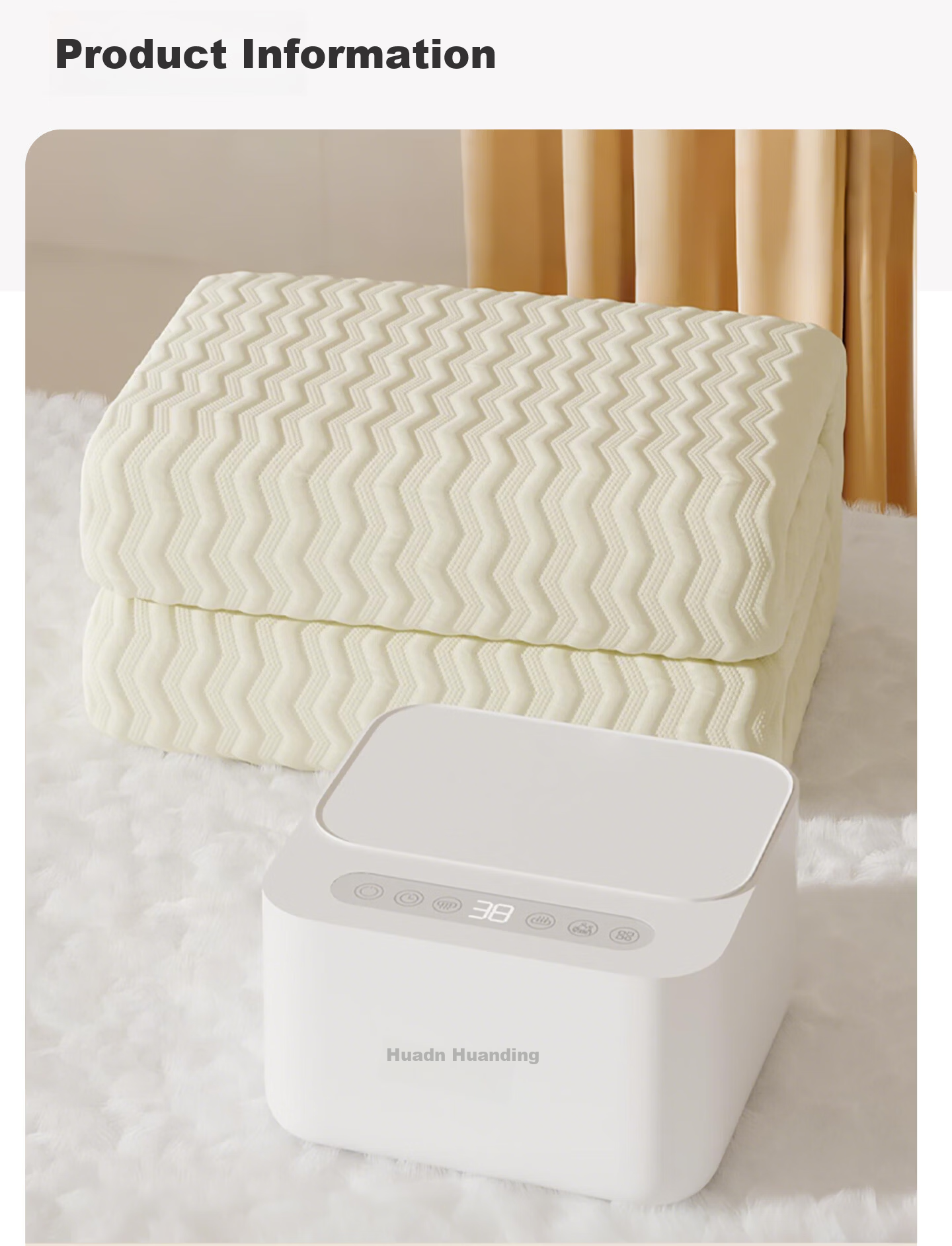 Huanding [Water Shortage Power Off] Water Heating Electric Blanket Water Heating Blanket Water Electric Mattress Compatible with Mijia APP 1.5*1.8m 46