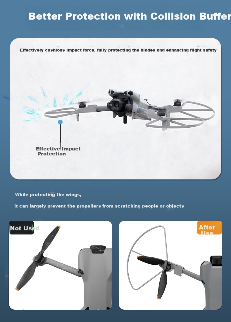 Qiye Crash Protection Ring Guard Compatible with DJI Mini 5 Pro Drone Propeller Protector Wing Guard Mini 5 Accessories Gray 5