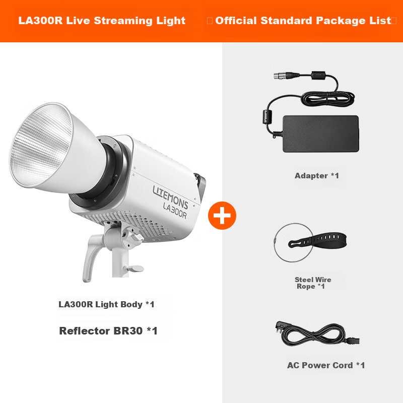 Godox LA300R RGB Professional Live Streaming Fill Light Dual Color Temperature Photography Video Continuous Light Official Standard Edition