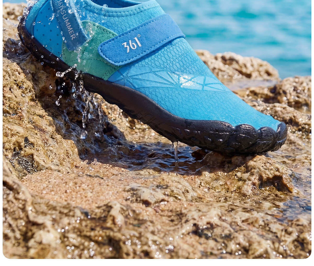361° Beach Shoes Unisex Sand-Resistant Quick-Dry Water Shoes Anti-Slip Fishing Shoes for Youth 9