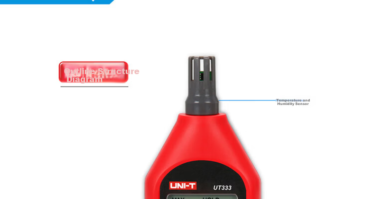 UNI-T UT333 Mini Digital Temperature and Humidity Meter Handheld Large Screen with Backlight Industrial Grade Digital Thermometer 4