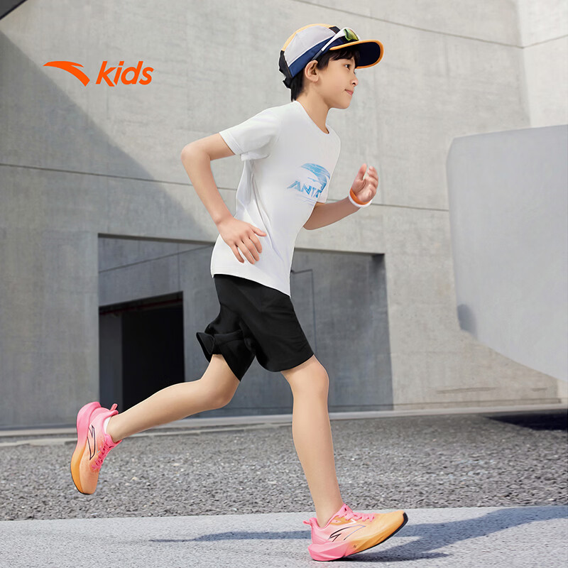 Anta Kids Boys 2026 Summer Breathable Skin-Friendly Short Sleeve and Shorts Sports Set A72625711