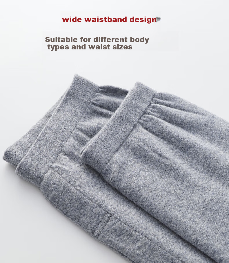 Mengyangwang Men's Pure Cashmere Pants Warm Slim Fit Thermal Leggings Wool Pants Autumn Winter Thickened Thermal Underwear for Men 11
