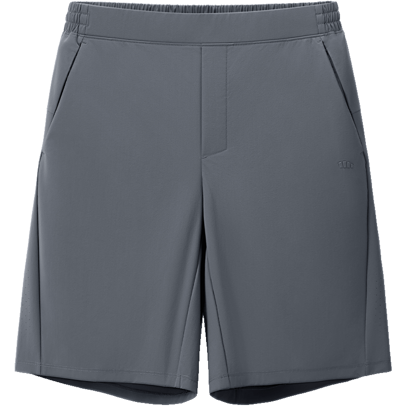 Beneunder Men's Stretch Cool Breathable Outdoor Casual Sports Loose Fit Five-Point Shorts AL022 Dark Blue Gray L