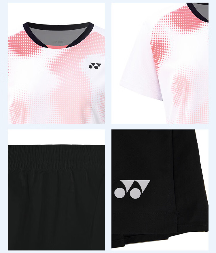 YONEX Badminton Short Sleeve and Shorts Fashion Sports Set Competition Training Team Purchase 1100126BCR Pearl Blue O 10