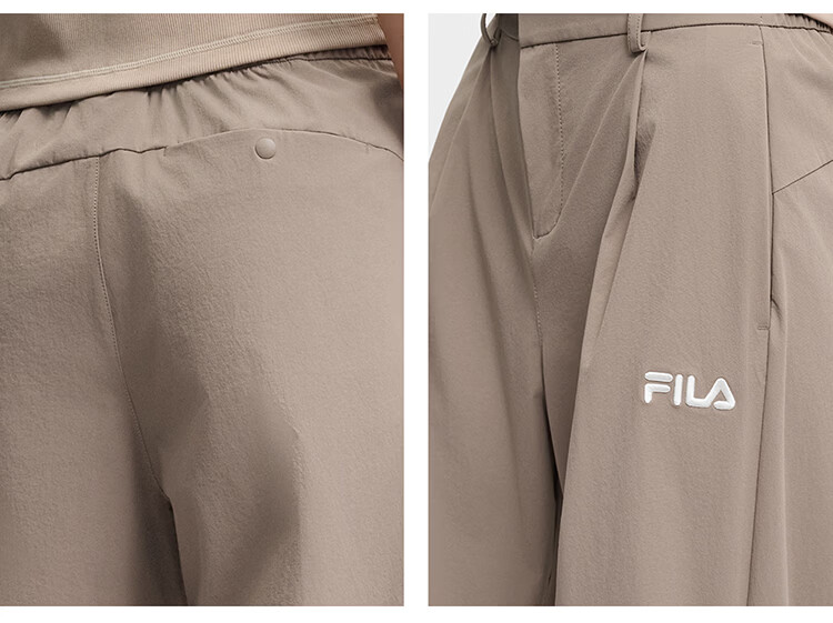 FILA Official Women's Woven Long Pants 2026 Summer New Moisture-Wicking Quick-Dry Sun-Protective Cargo Pants 21