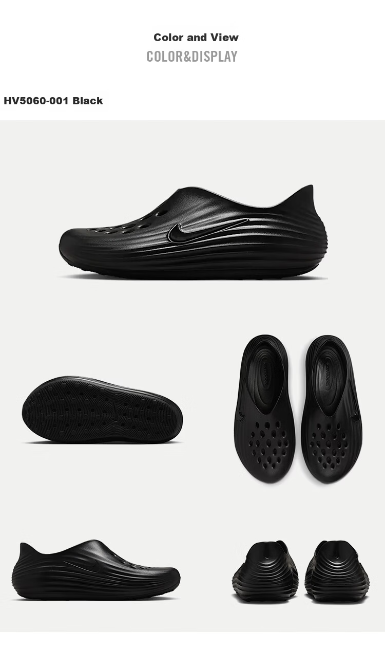 NIKE Men's Slippers Clogs REJUVEN8 Sports Shoes HV5060-001 Black/Grey 42.5 4
