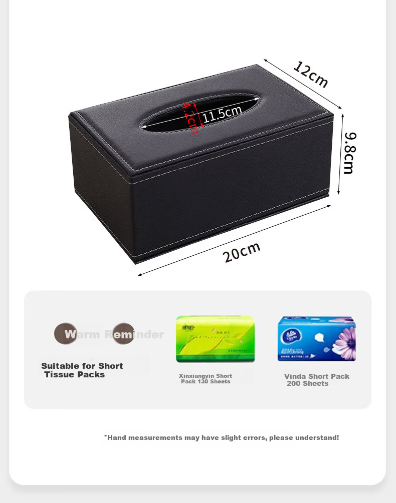 Shangkeyi Tissue Box Storage Container for Living Room, Office, Restaurant, Suitable for Dining Table Napkins, Customizable Logo Available 10