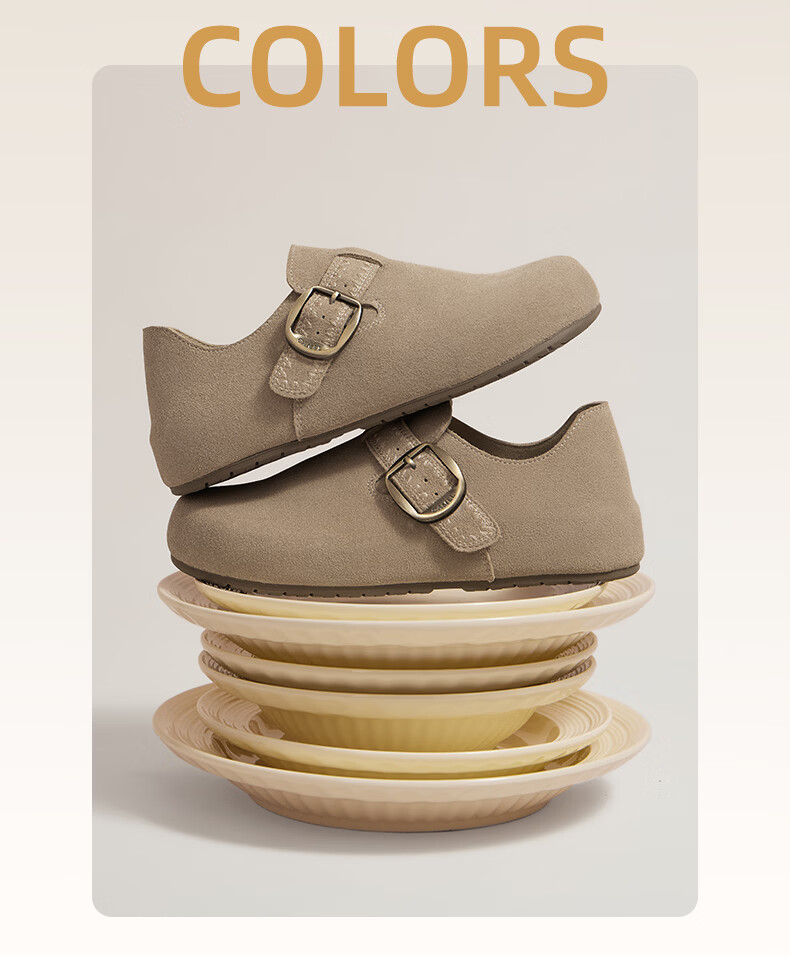 CAMEL Li Keyi Edition Loose Fit 2nd Generation Birkenstock Style Women's Casual Shoes L26S700198 Apricot 37 11