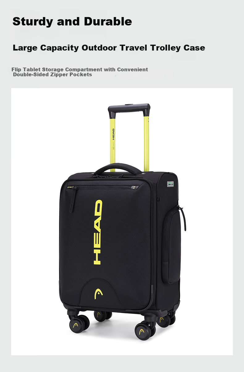 HEAD Lightweight 20-inch Carry-on Soft Luggage Large Capacity Ski Travel Suitcase Tennis Racket Bag 1