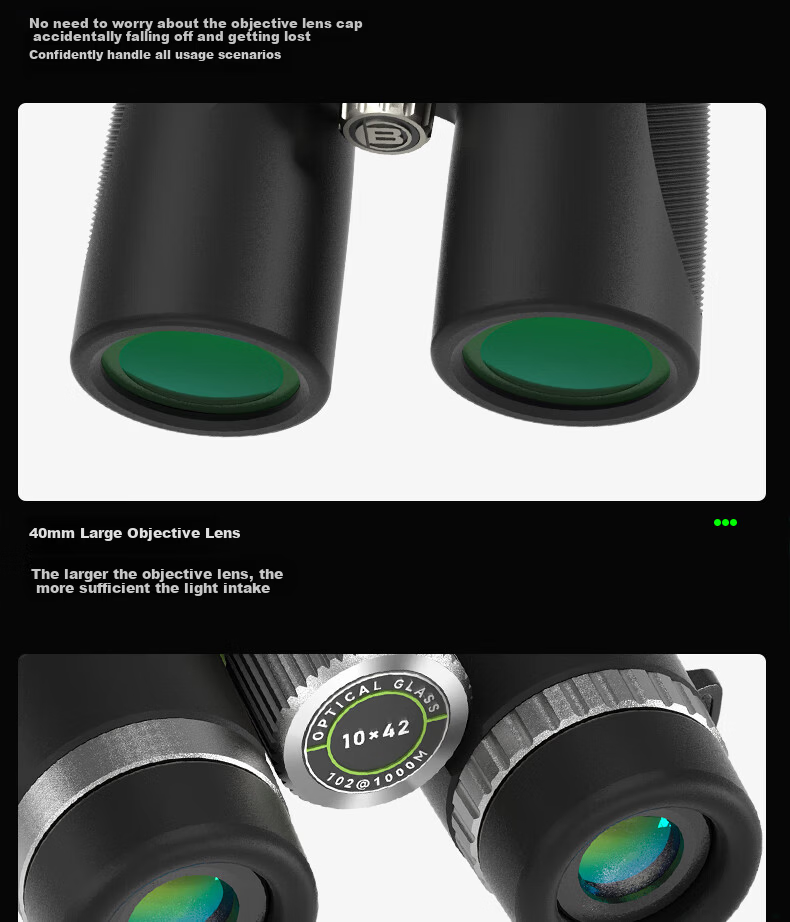 Bresser German Boshide New Voyager 10x42 High Definition High Power Low Light Night Vision Concert Portable Travel Smartphone Compatible Binoculars 25