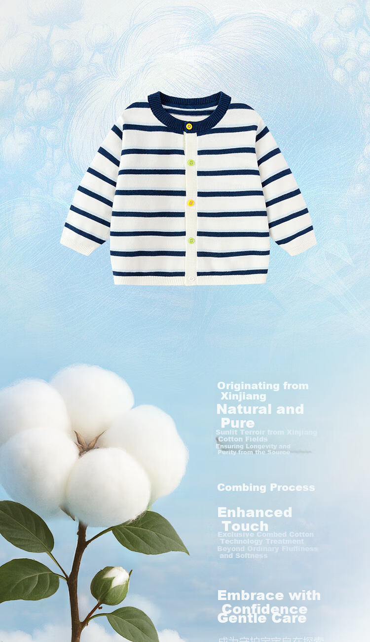 Balabala Kids Sweater Children's Knitwear Boys Girls 2026 New Spring Autumn Soft Skin-friendly Cardigan Pullover 4