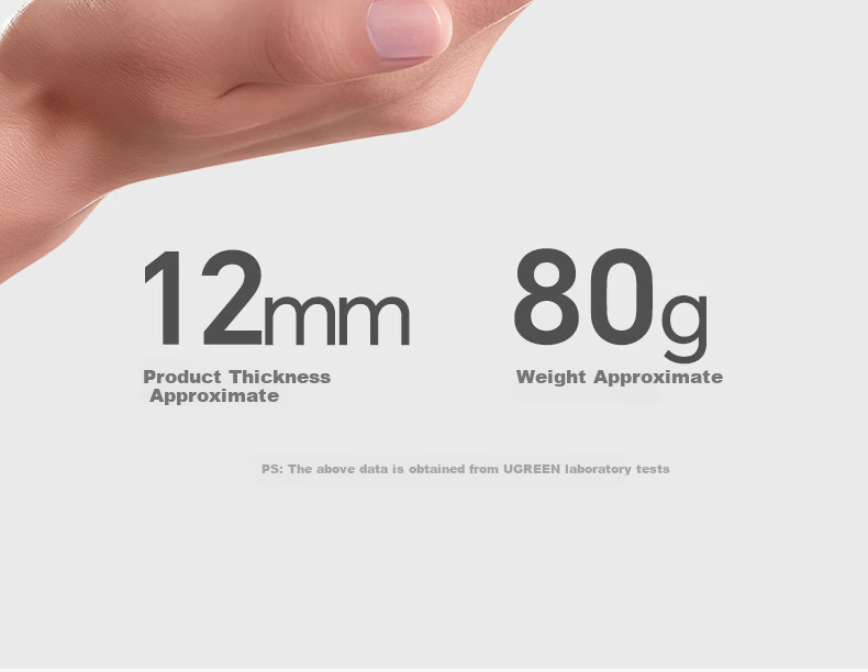 UGREEN Go20 Smart Display Edition 1TB Portable SSD (PSSD) High-Speed 2000MB/s Transfer Compatible with Thunderbolt 4/3 Type-C Integrated Built-in Data Cable 11