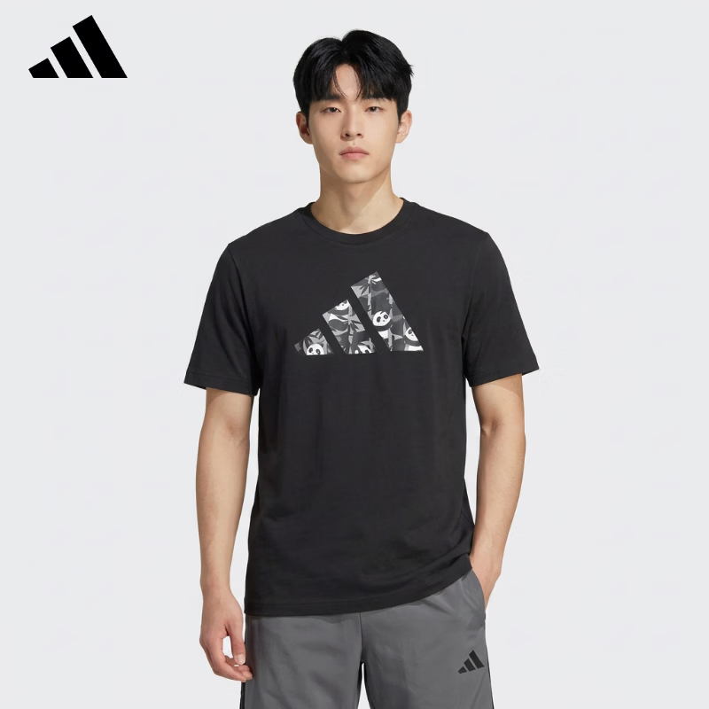 Adidas Sport Style Series Men's M PANDA C CAM T Short Sleeve T-Shirt KB4849 Black S