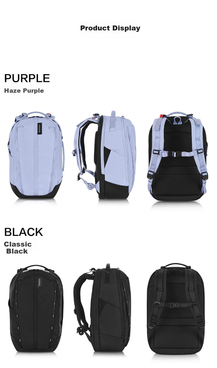 American Tourister Functional Backpack 26th Anniversary New Large Capacity Travel Casual School Bag NB3 Purple Celebrity Edition 8