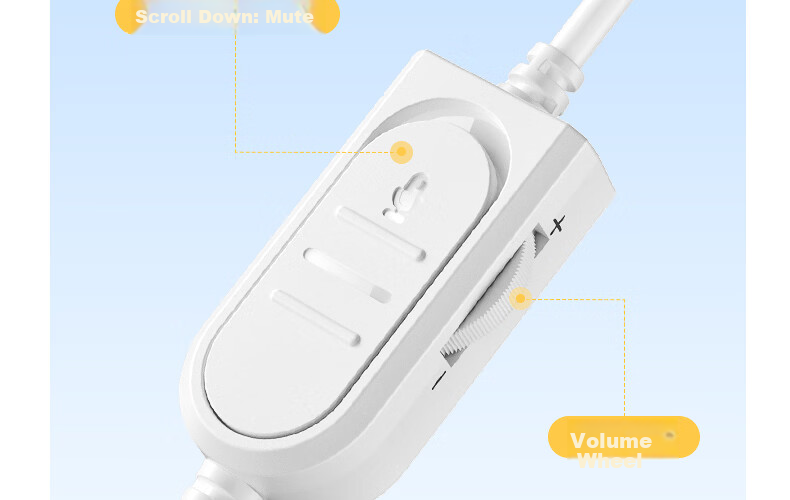 IKF Fkids Y01 Wired Over-Ear Headphones for Students, English Listening and Speaking Exam, Children's Online Learning Headset, 3.5mm Jack, Moonlight White 34