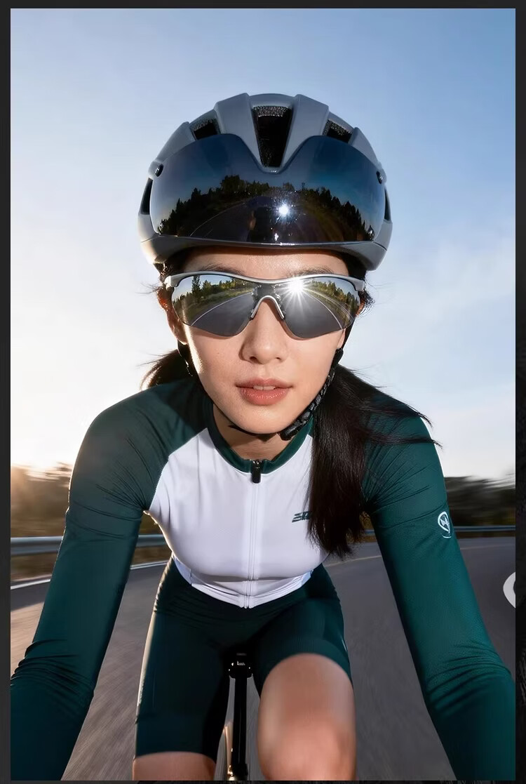 Boshide Cycling Glasses Mountain Climbing Sunglasses Protective Ski Goggles Outdoor Windproof UV Protection Gunmetal Frame White Silver Lens 12